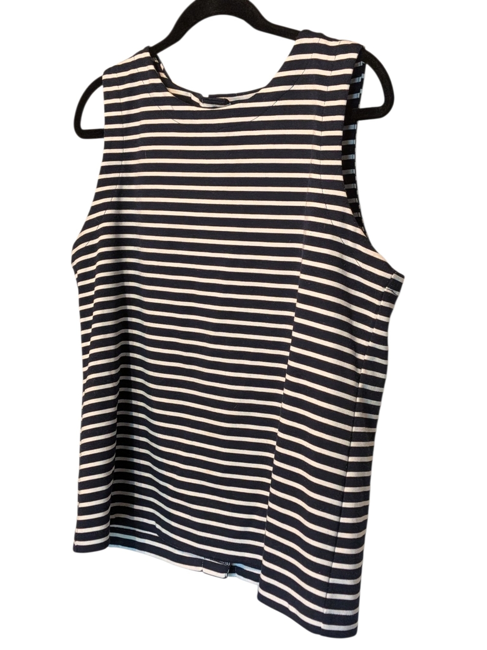 Banana Republic Navy and White Striped Sleeveless Tank